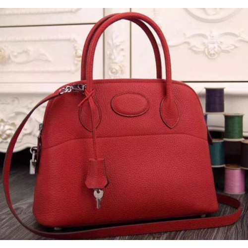 Hermes Bolide 37CM Kalbsleder Tragetasche B1004 Rot