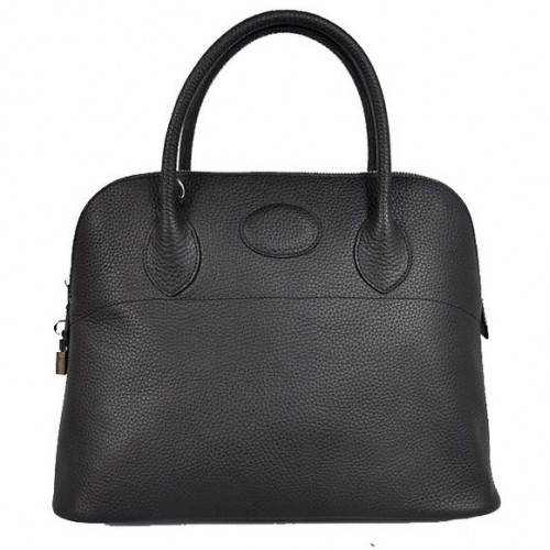 Hermes Bolide 37CM Tragetaschen Clemence H1037 Schwarz