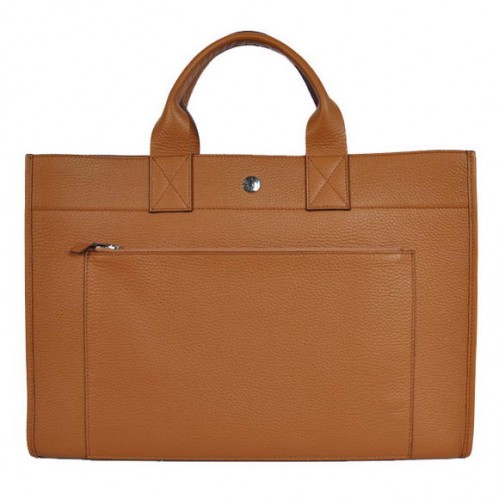 Hermes Aktentasche 40CM Tasche Clemence Leder Kamel