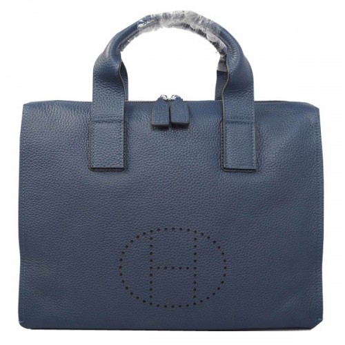 Hermes Aktentasche Original genarbtes Leder H8813 Royal