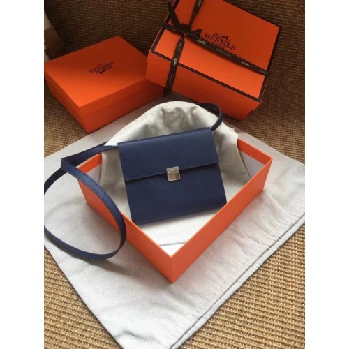 Hermes Clutch Epsom Kalbsleder H0589 Dunkelblau