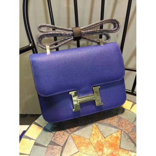 Hermes Constance Bag Kalbsleder H9978 Blau
