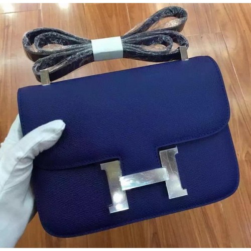 Hermes Constance Bag Kalbsleder H9999 Blau