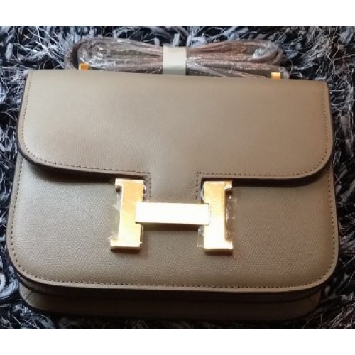 Hermes Constance Tasche Litschileder H9998 Grau