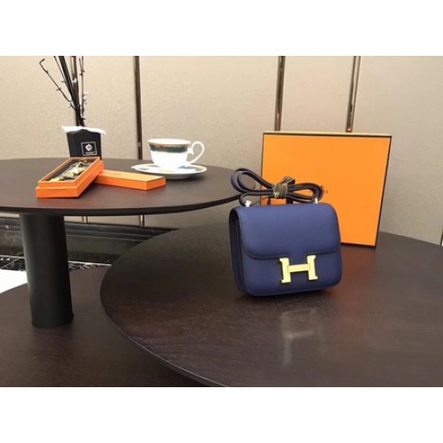 Hermes Constance Tasche Original Kalbsleder H9910 Blau