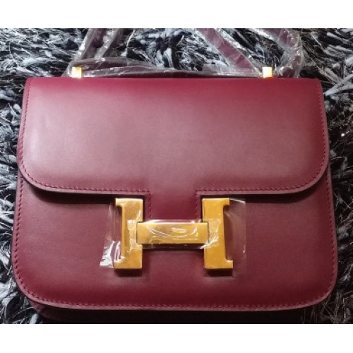Hermes Constance Tasche Glattleder H9998S Burgund