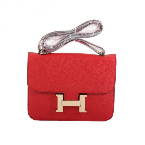 Hermes Constance Bag Togo Leder 1622S Rot Golden