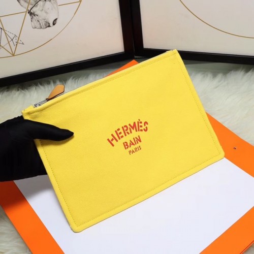 Hermes Kosmetiktasche H3700 Zitronengelb