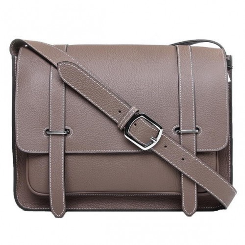 Hermes Etriviere Umhängetasche Togo Leder H1069 Grau