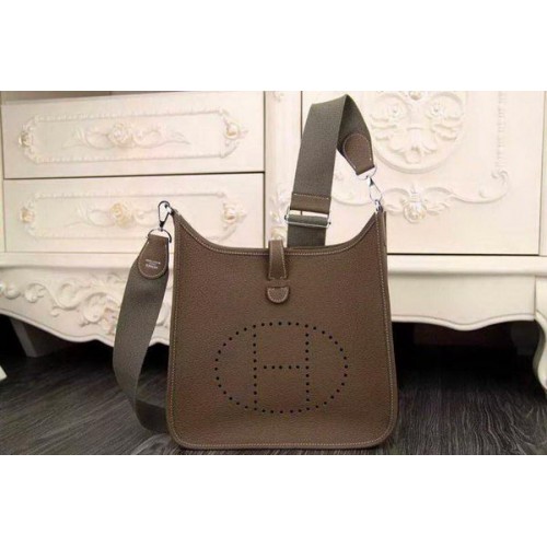 Hermes Evelyne 28cm Umhängetasche Original Leder H1188 Khaki