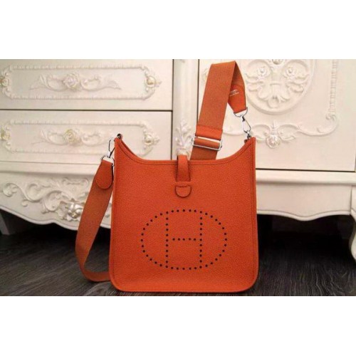 Hermes Evelyne 28cm Umhängetasche Original Leder H1188 Orange
