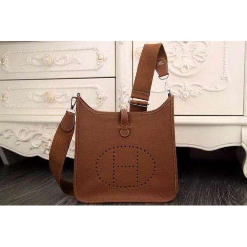 Hermes Evelyne 28cm Umhängetasche Original Leder H1188 Weizen