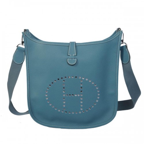 Hermes Evelyne Umhängetasche H1608 Hellblau