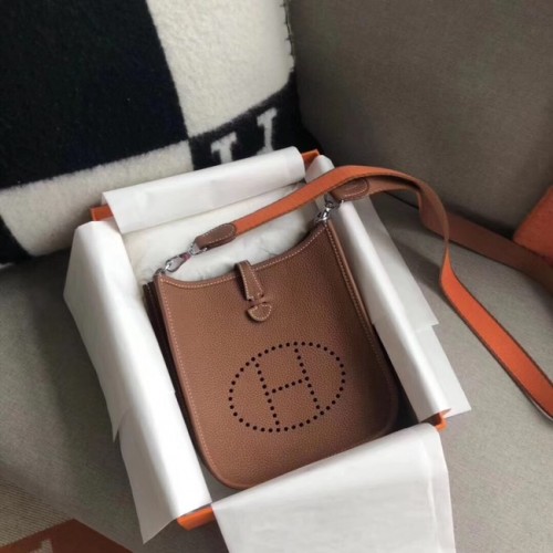 Hermes Evelyne Original Togo Leder Mini Umhängetasche H15698 Kamel