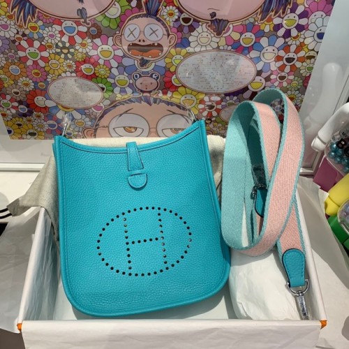 Hermes Evelyne original Togo Leder Mini Umhängetasche H15698 Seegrün