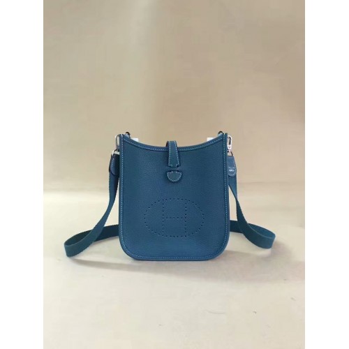 Hermes Evelyne original Togo Leder Mini Umhängetasche H15698 blau