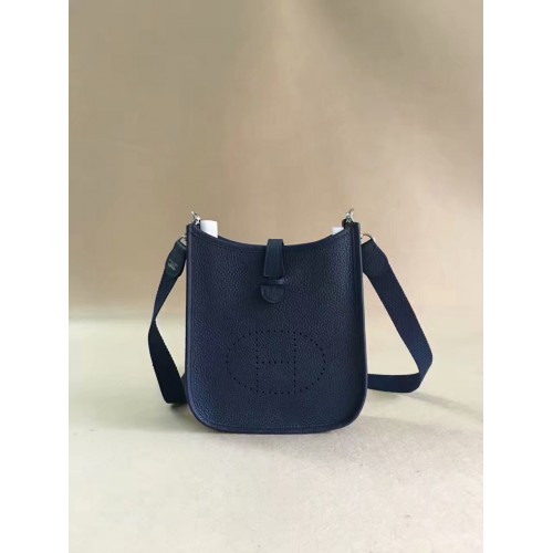 Hermes Evelyne original Togo Leder Mini Umhängetasche H15698 dunkelblau