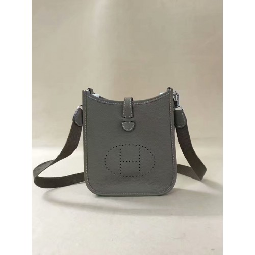 Hermes Evelyne original Togo Leder Mini Umhängetasche H15698 dunkelgrau