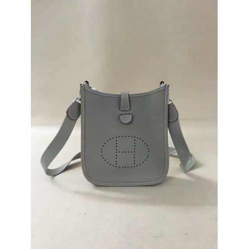 Hermes Evelyne original Togo Leder Mini Umhängetasche H15698 hellgrau