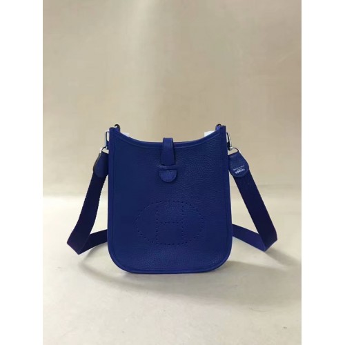 Hermes Evelyne original Togo Leder Mini Umhängetasche H15698 optik blau