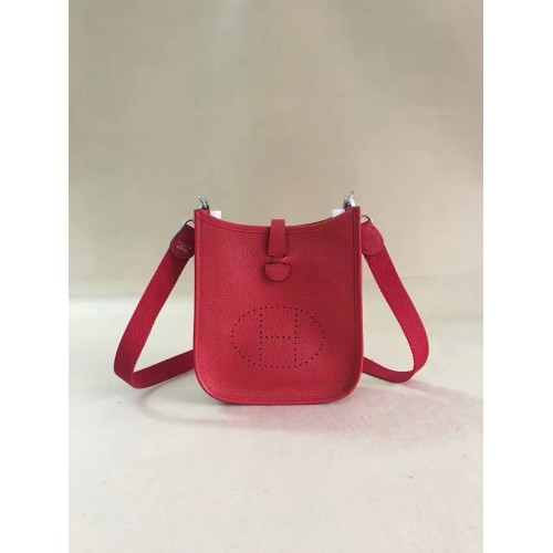 Hermes Evelyne original Togo Leder Mini Umhängetasche H15698 rot
