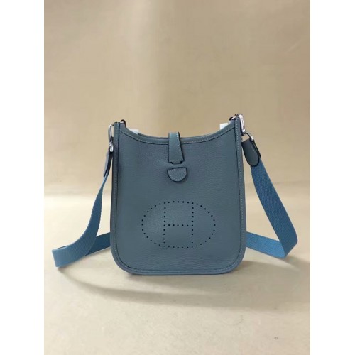Hermes Evelyne original Togo Leder Mini Umhängetasche H15698 himmelblau