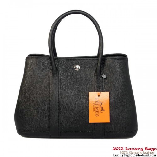 Hermes Garden Party 30CM Tasche Kalbsleder A1288 Schwarz