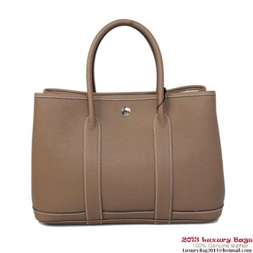 Hermes Garden Party 30CM Tasche Kalbsleder A1288 Grau
