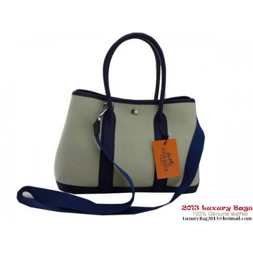 Hermes Garden Party 30CM Taschenstoff Dunkelblau