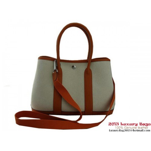 Hermes Garden Party 30CM Tasche Stoff Orange