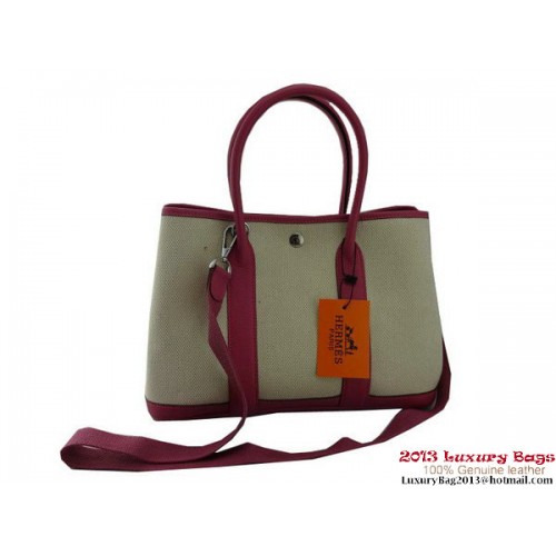 Hermes Garden Party 30CM Tasche Stoff Pfirsich