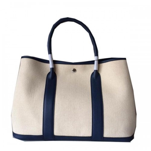 Hermes Garden Party 36CM Tasche Canvas Leder H11M Royal