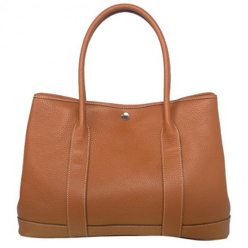 Hermes Garden Party 36CM Tasche Clemence Camel