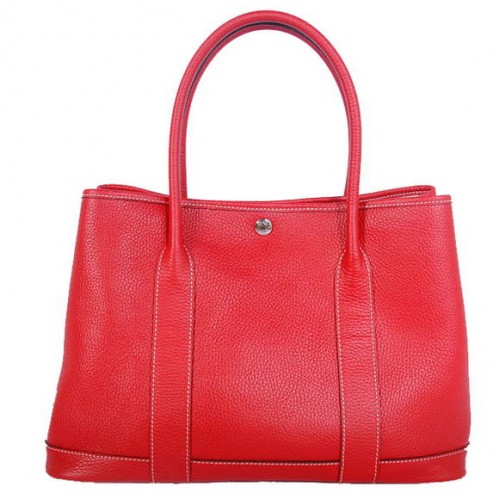 Hermes Garden Party 36CM Tasche Clemence Rot