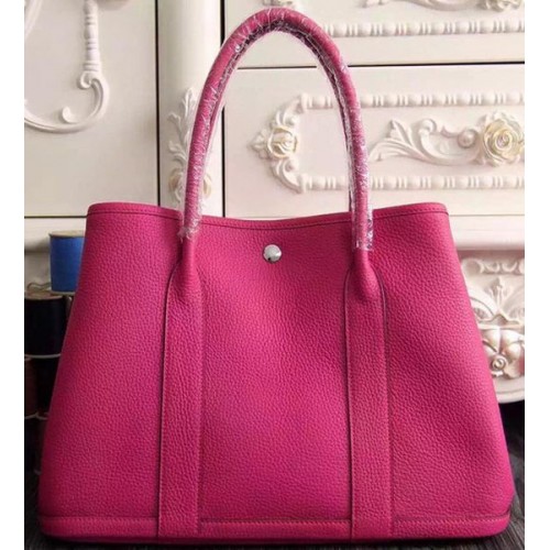 Hermes Garden Party 36cm Tragetasche 30cm Original Leder Rose