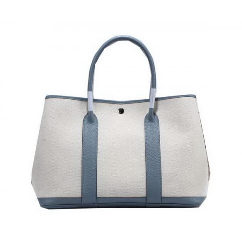 Hermes Garden Party 36cm Tragetasche Canvas SkyBlue