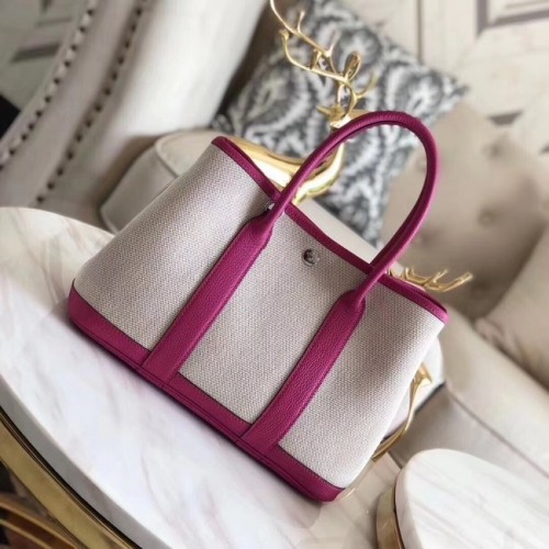 Hermes Garden Party 36cm Tragetaschen Original Leder H3698 Rose
