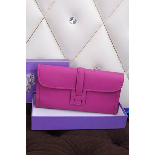 Hermes Jige Clutch Bag Kalbsleder H258 Lila