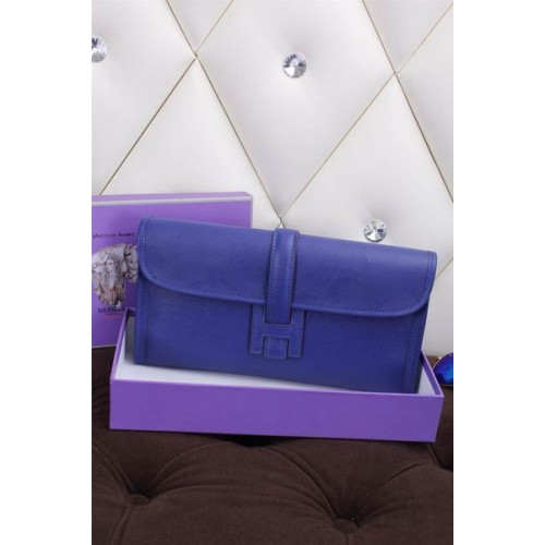 Hermes Jige Clutch Bag Kalbsleder H258 Royal