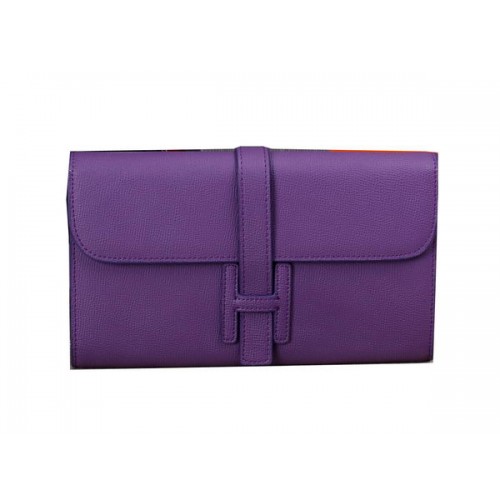 Hermes Jige Clutch Bag Kalbsleder H8057 Lila