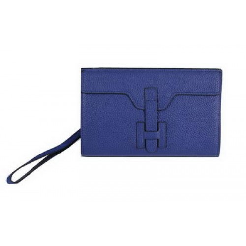 Hermes Jige Clutch Bag Kalbsleder HQ8059 Blau