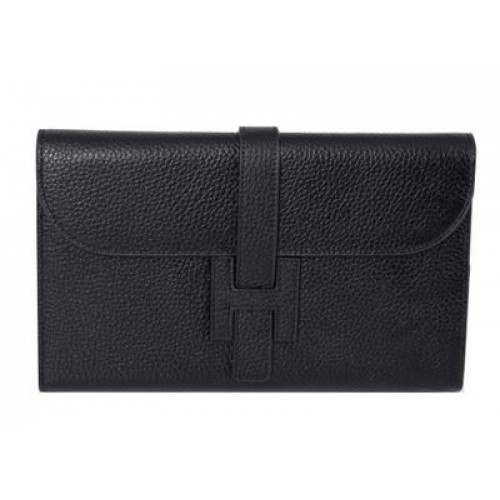 Hermes Jige Clutch Bag Kalbsleder HQ864 Schwarz