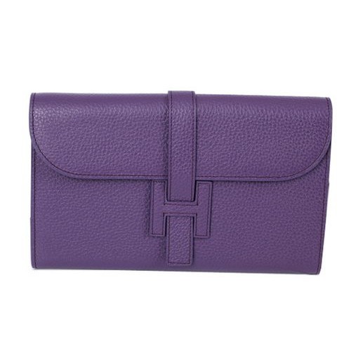 Hermes Jige Clutch Bag Kalbsleder HQ864 Lila