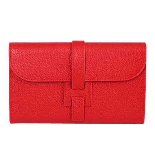 Hermes Jige Clutch Bag Kalbsleder HQ864 Rot