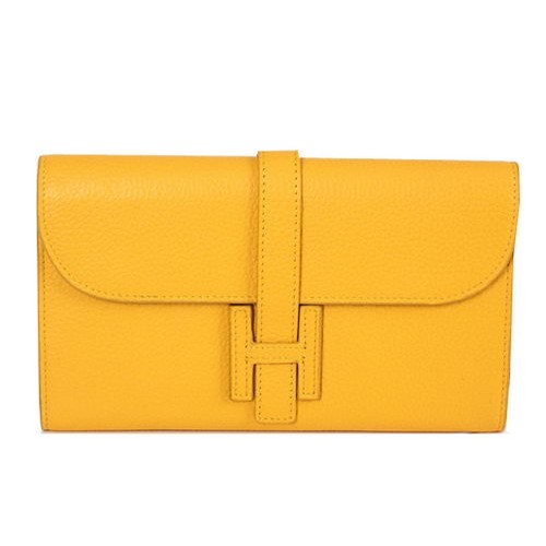 Hermes Jige Clutch Bag Kalbsleder HQ864 Gelb