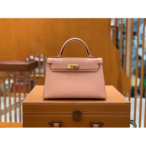Hermes Kelly 22cm 25cm Tote Original Epsom Ledertasche KL22 KL25 Nude Pink