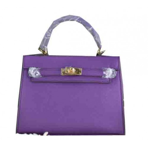 Hermes Kelly 22cm Einkaufstasche Kalbsleder Lila