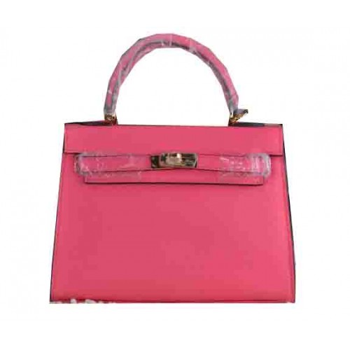 Hermes Kelly 22cm Einkaufstasche Kalbsleder Rosy