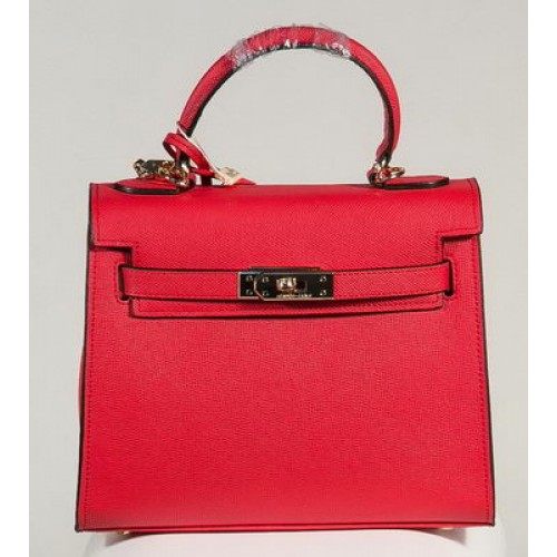 Hermes Kelly 25cm Tragetasche Togo Leder K2138 Rot