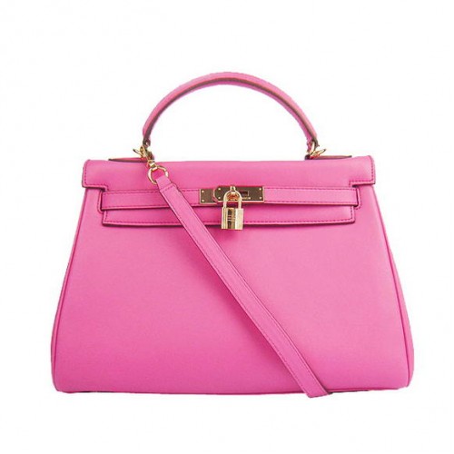 Hermes Kelly 32cm Taschen Togo Leder 6108 Fuchsia Golden